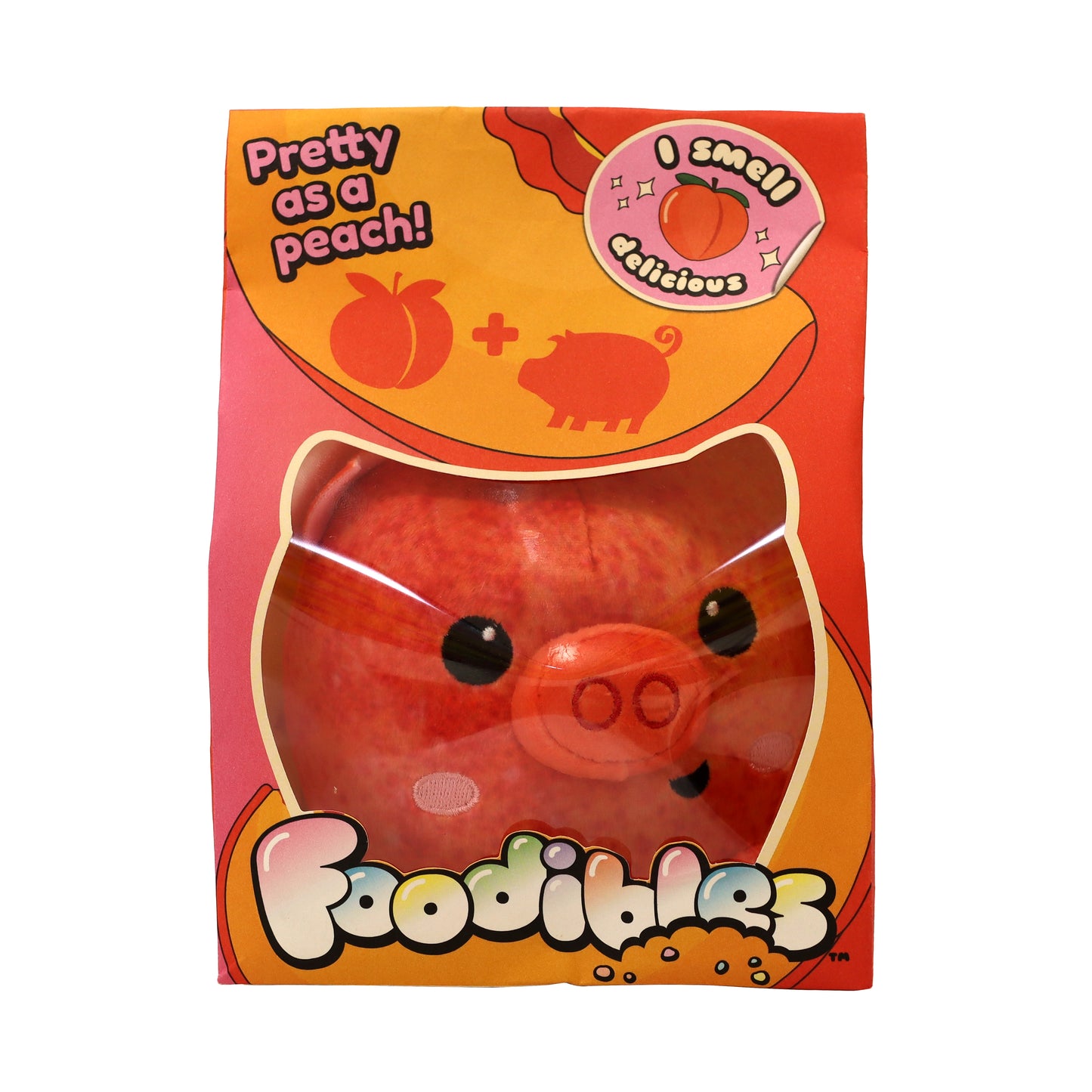 FOODIBLES Scented Small 10cm Tall Soft Toy Collection: Strawberry Elephant, Cool Watermelon Frog, Cute Cherry Mouse, Banana Dog, Cute Lemon Cat and “Pretty as a Peach” Pig! (6 Pieces)