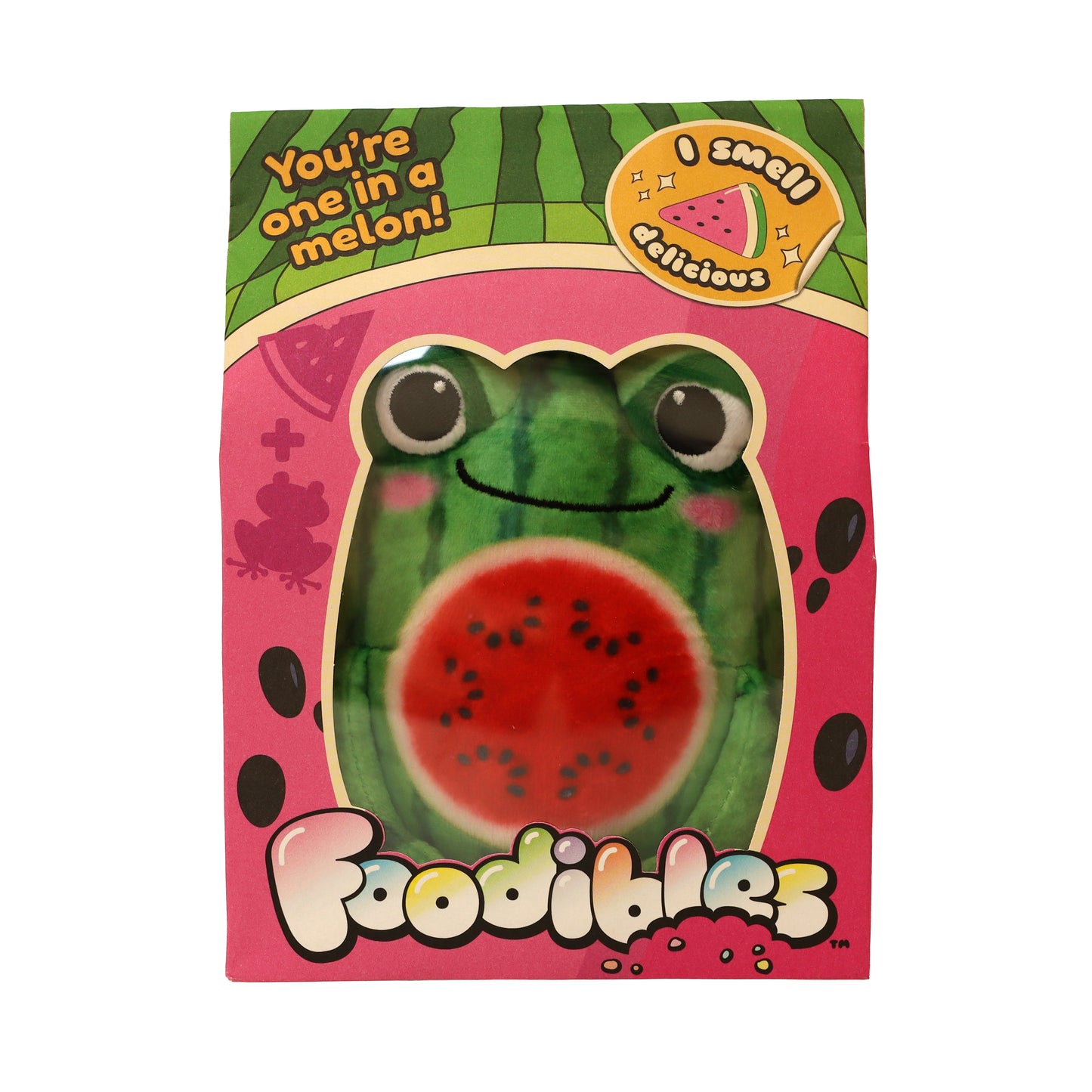 FOODIBLES Scented Small 10cm Tall Soft Toy Collection: Strawberry Elephant, Cool Watermelon Frog, Cute Cherry Mouse, Banana Dog, Cute Lemon Cat and “Pretty as a Peach” Pig! (6 Pieces)