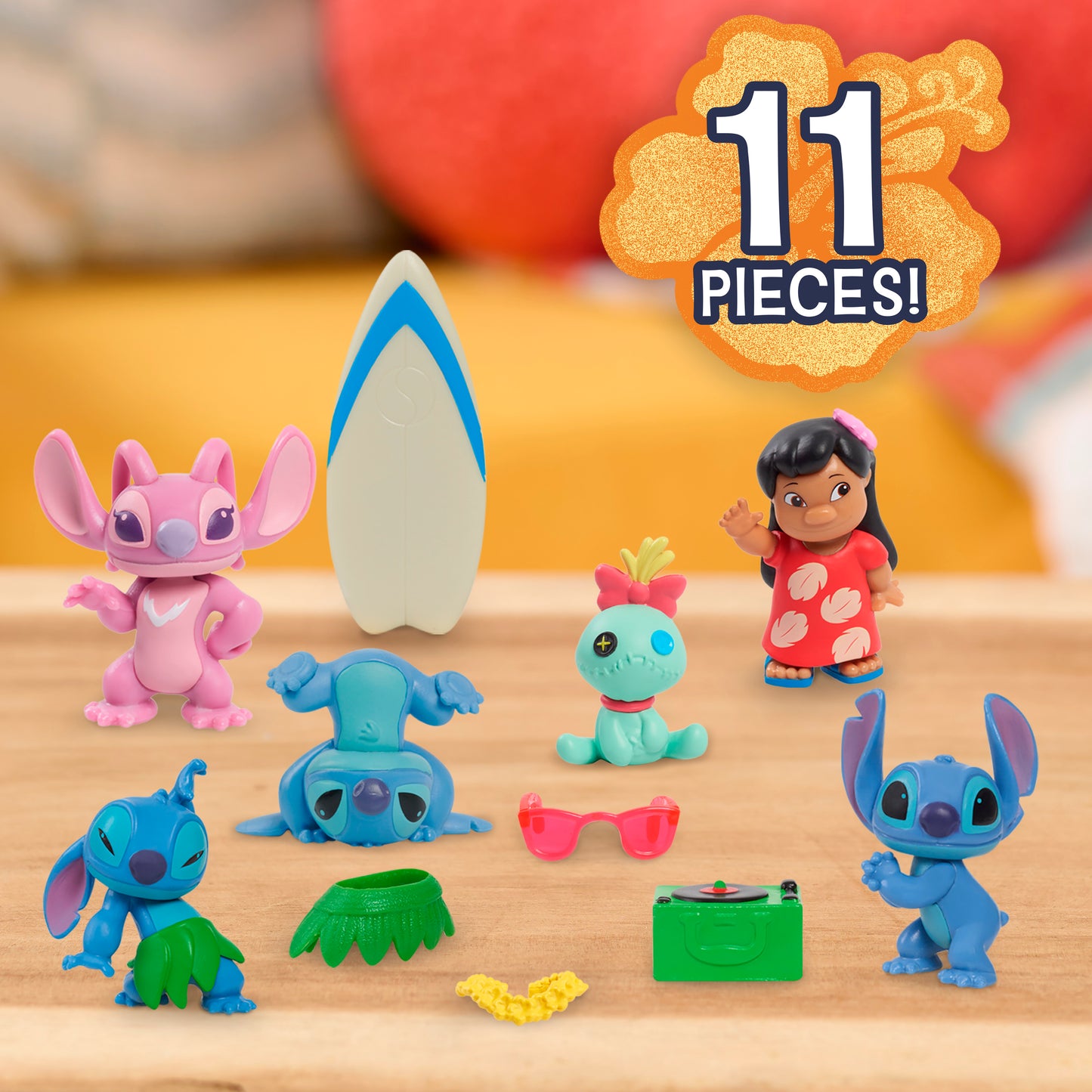Disney Stitch Collectible 11 Piece Figure Set