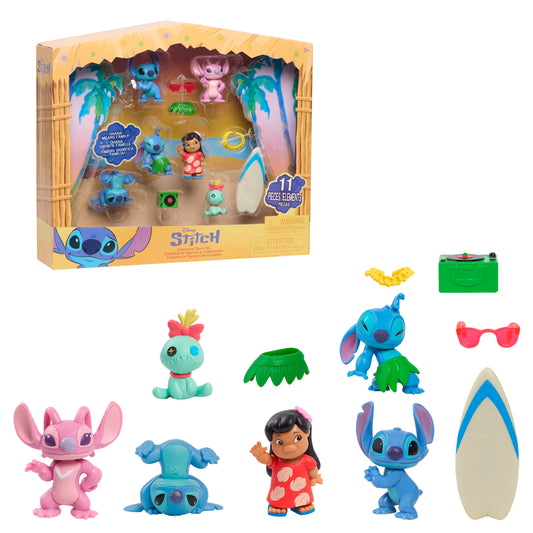 Disney Stitch Collectible 11 Piece Figure Set