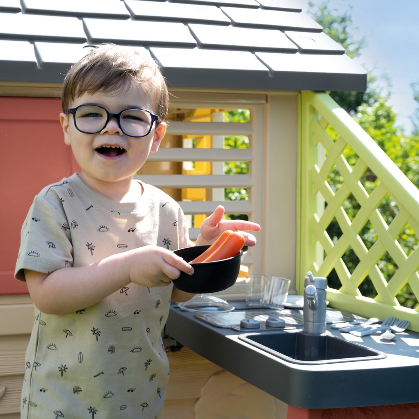 Smoby Life Nature Playhouse and Kitchen for ages 2 Years+