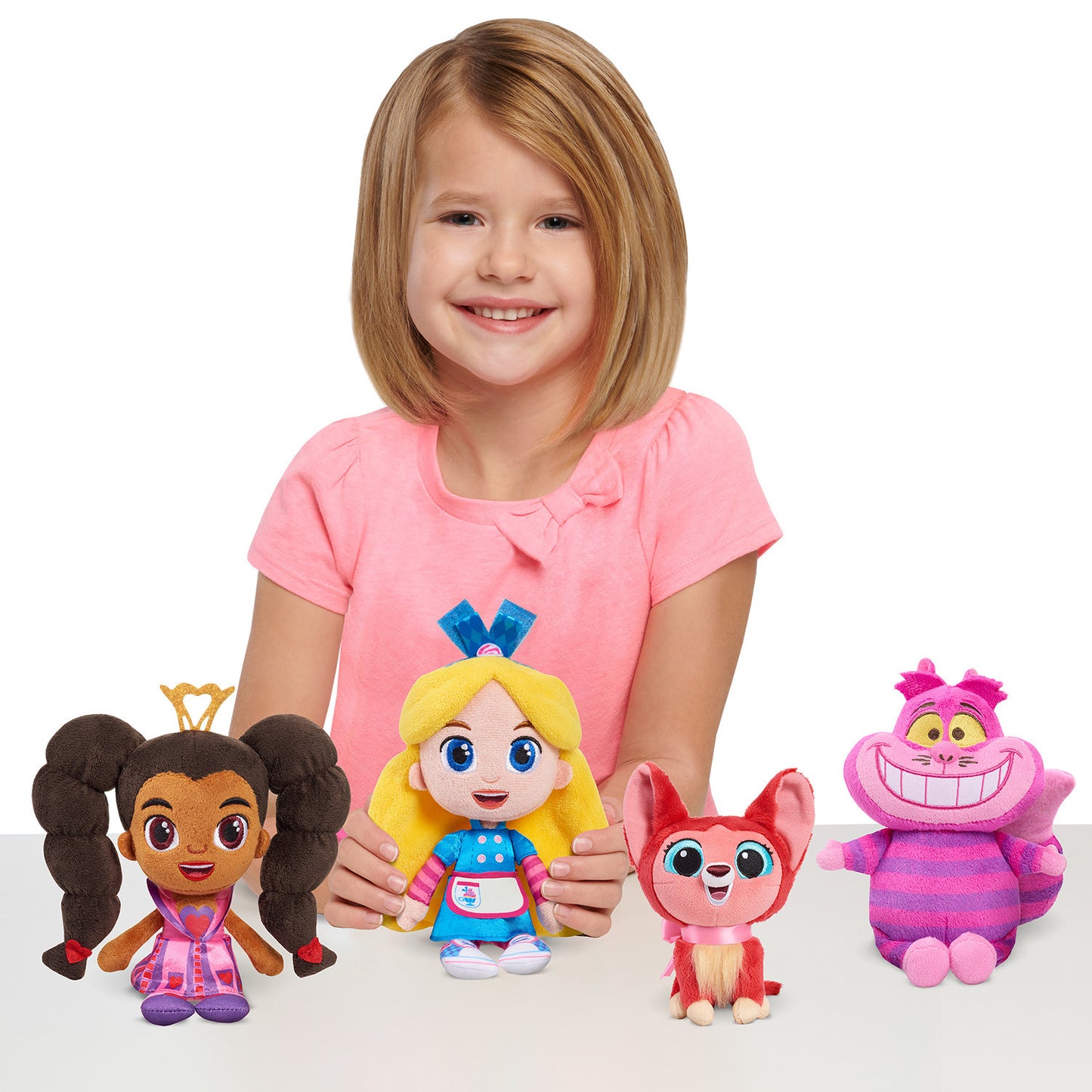 Disney Junior Alice's Wonderland Bakery Small Soft Toy Collection: Dinah (16cm), Alice (20cm), Princess Rosa (20cm), Cheshire Cat (20cm): 4 Pieces