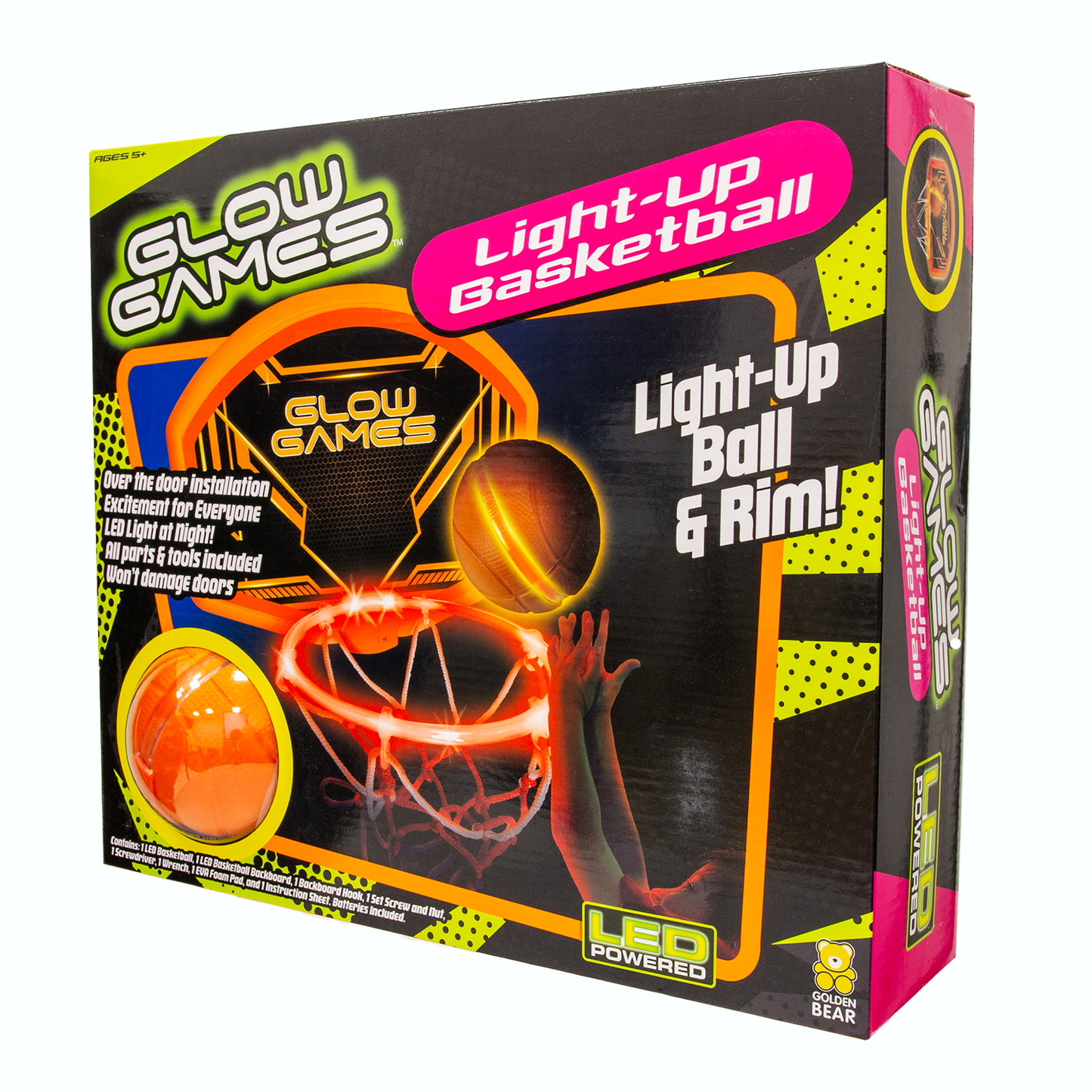 Glow Games 92603 Light-Up Basketball Set