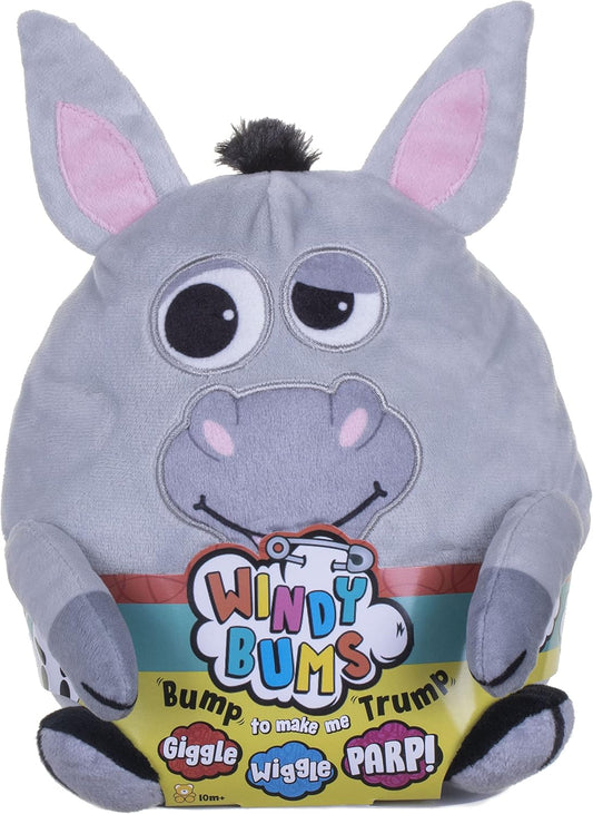 Windy Bums Donkey Cheeky Farting Toy, Funny Gift, Donkey Teddy Parps, Wiggles and Giggles. Hilarious fun for everyone!
