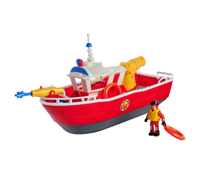 Fireman Sam Titan Fireboat with Cannons and Figure