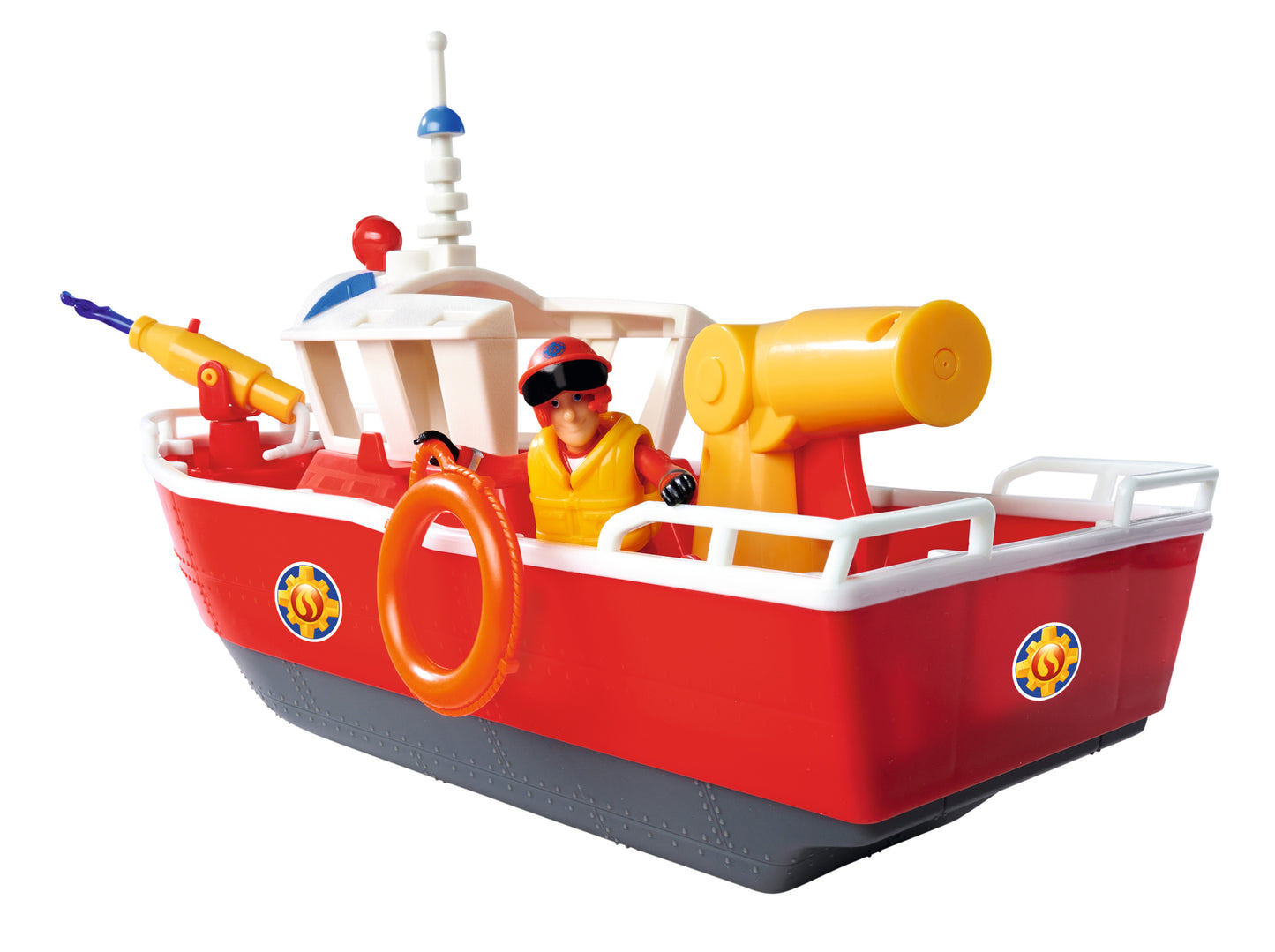 Fireman Sam Titan Fireboat with Cannons and Figure