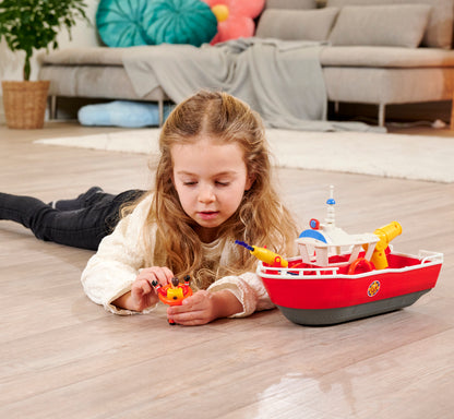 Fireman Sam Titan Fireboat with Cannons and Figure