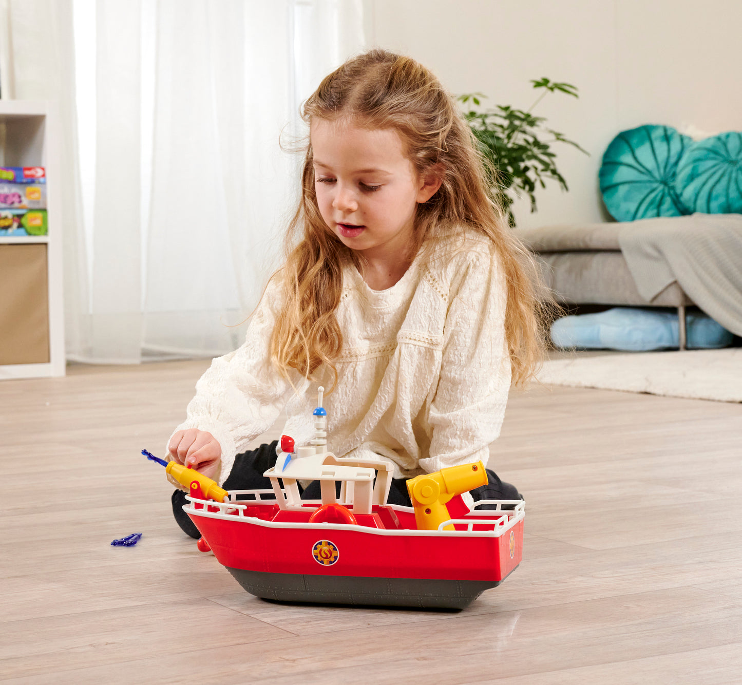 Fireman Sam Titan Fireboat with Cannons and Figure