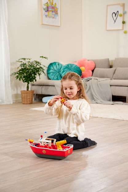 Fireman Sam Titan Fireboat with Cannons and Figure