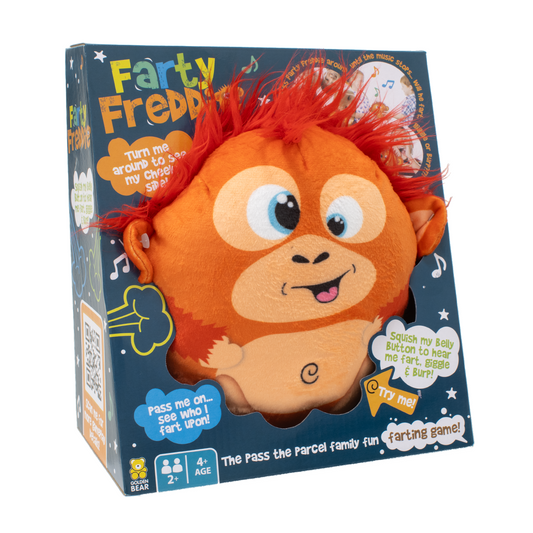FARTY FREDDIE 3790 Fart Machine & Pass The Parcel one, Hilarious Funny Game for Kids 4-9yrs