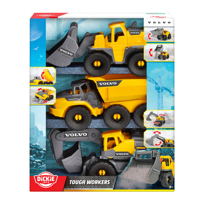 Dickie Volvo Tough Work Force 3 Vehicle Pack