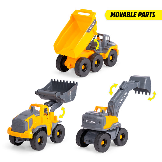 Dickie Volvo Tough Work Force 3 Vehicle Pack