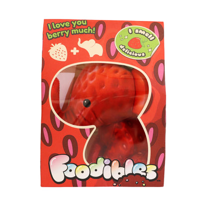 FOODIBLES Scented Small 10cm Tall Soft Toy Collection: Strawberry Elephant, Cool Watermelon Frog, Cute Cherry Mouse, Banana Dog, Cute Lemon Cat and “Pretty as a Peach” Pig! (6 Pieces)