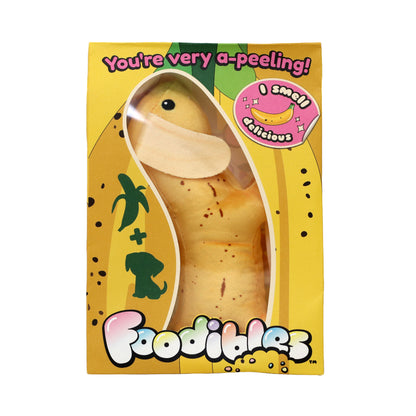 FOODIBLES Scented Small 10cm Tall Soft Toy Collection: Strawberry Elephant, Cool Watermelon Frog, Cute Cherry Mouse, Banana Dog, Cute Lemon Cat and “Pretty as a Peach” Pig! (6 Pieces)