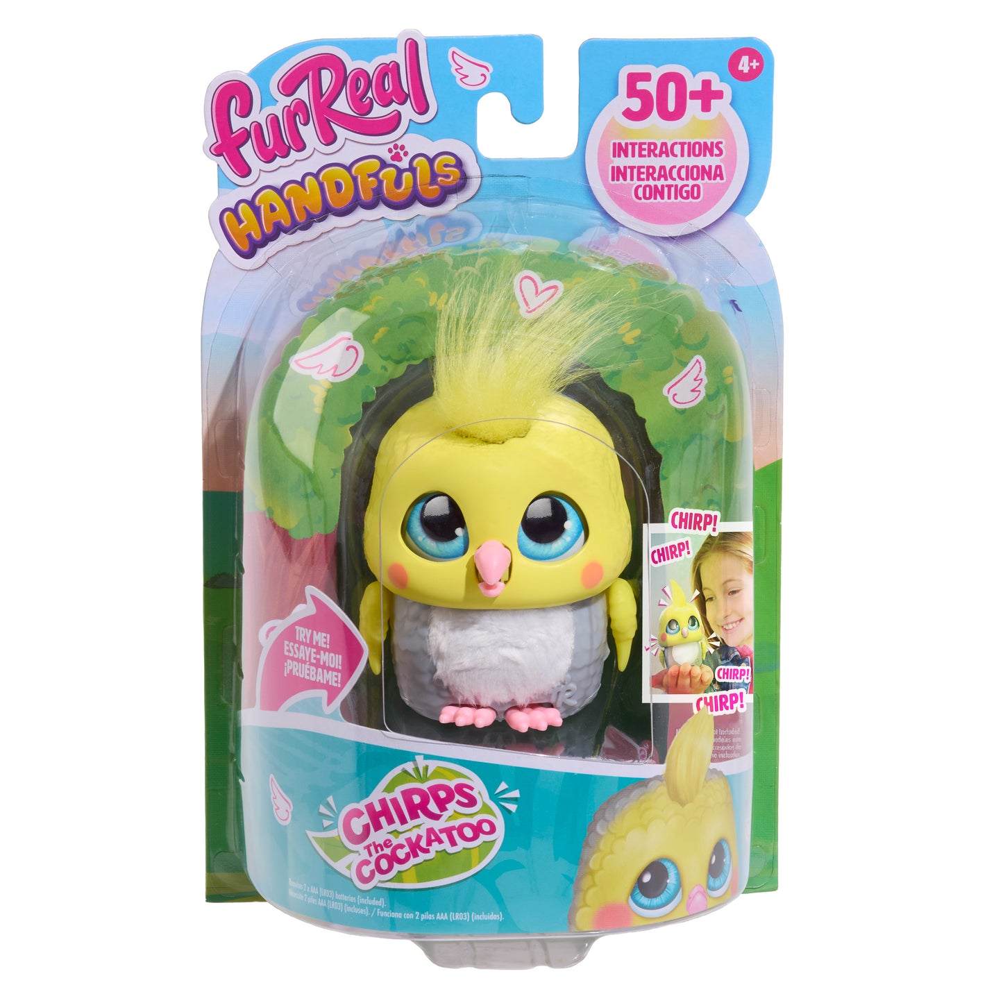 furReal Handfuls Chirps the Cockatoo, 3.5 Inch Interactive Toy, for Boys and Girls, Ages 4 and Up