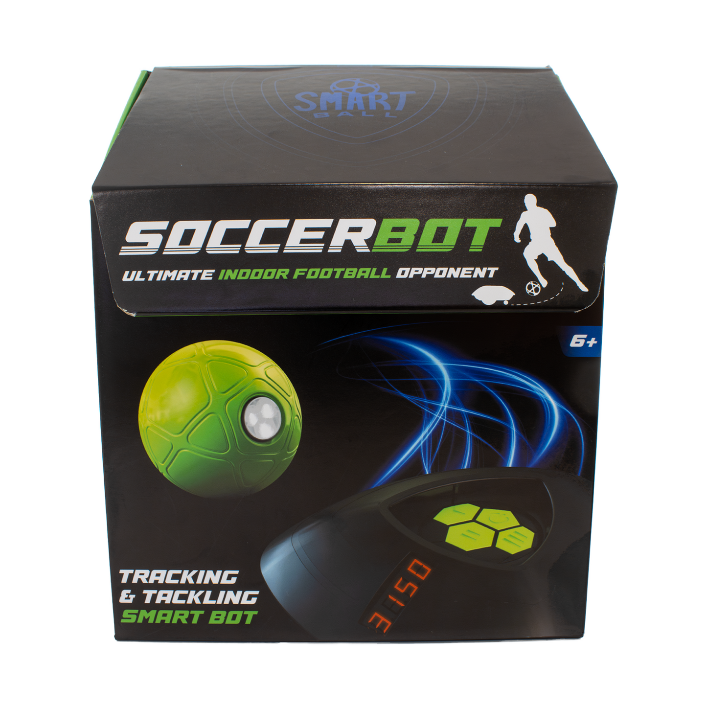 Smart Ball 1001CB Soccer Bot Indoor Football Trainer, Black, One Size