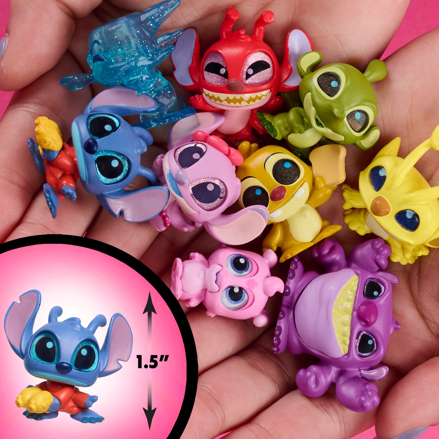 Just Play Disney Doorables Stitch Experiments Collection Peek, 9 Collectible 1.5 Inch Toys, Boys and Girls Ages 5 and Up