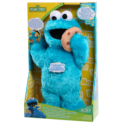 Sesame Street 13.5-inch Nom Nom Cookie Monster Plush with Sounds and Motion