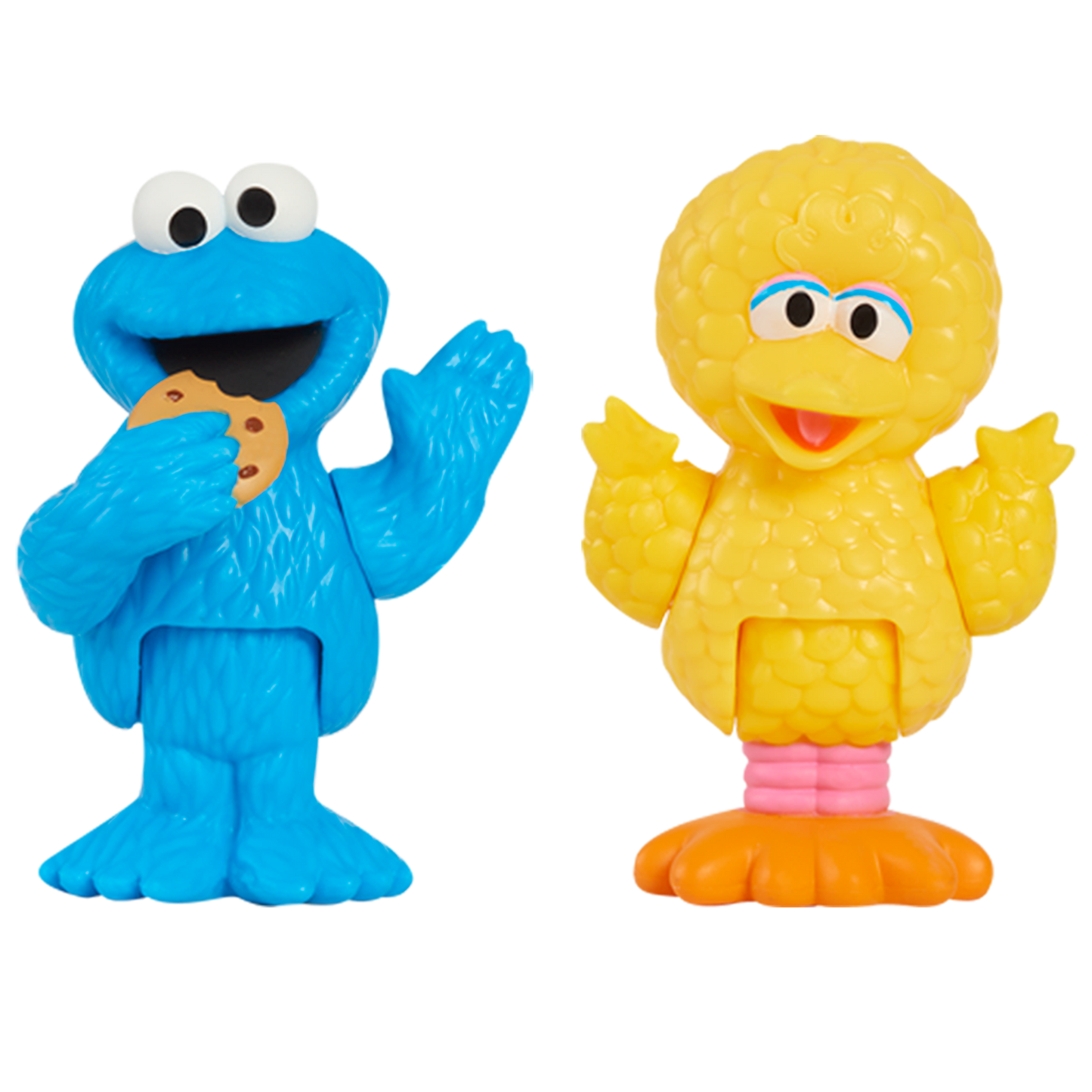 Sesame Street Neighborhood Friends Poseable figurines 2 Pack 7.5 cm tall (Cookie Monster & Big Bird)
