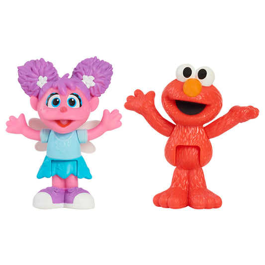 Sesame Street Neighborhood Friends Poseable figurines 2 Pack 7.5 cm tall (Elmo & Abby)