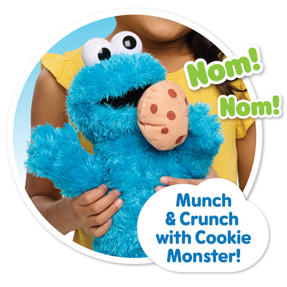 Sesame Street 13.5-inch Nom Nom Cookie Monster Plush with Sounds and Motion