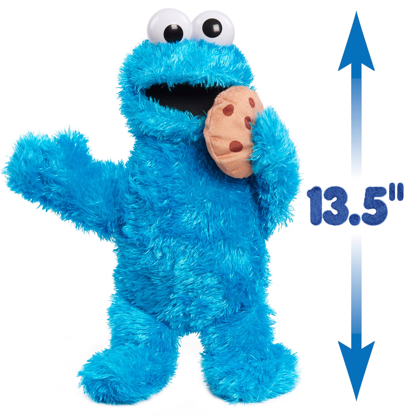 Sesame Street 13.5-inch Nom Nom Cookie Monster Plush with Sounds and Motion