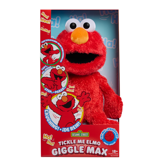 Sesame Street Tickle Me Elmo Giggle Max for ages 18 months +