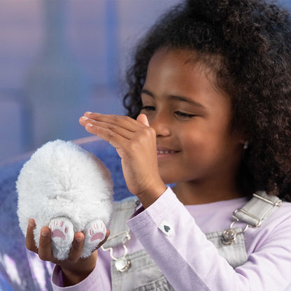 Curlimals Perry Polar Bear Arctic Glow Teddy Bear, Sensory toys, Cute, Plush, Laughing, Light-Up Tummy. Age 3+, White