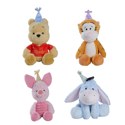 Disney WTP Anniversary Collection: Winnie the Pooh, Eeyore, Tigger & Piglet 25cm  Soft Toys (4 Pieces)