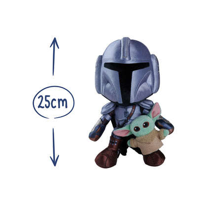 The Mandalorian Movie Mando with Mini Grogu 25cm Plush