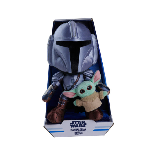 The Mandalorian Movie Mando with Mini Grogu 25cm Plush
