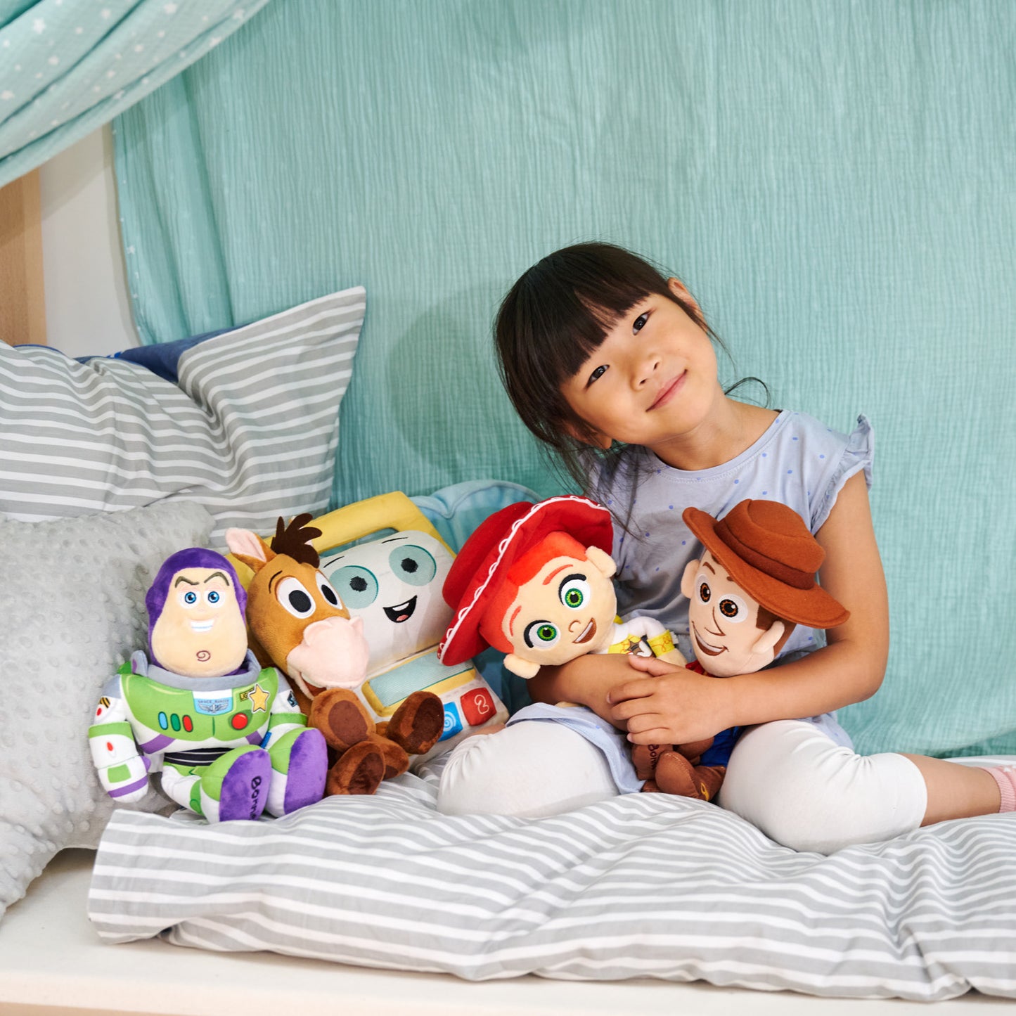 Toy Story 25cm Soft Toy Collection: Woody, Jessie, Bullseye, Buzz & Smarty Pants (5 Pieces)
