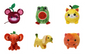 FOODIBLES Scented Small 10cm Tall Soft Toy Collection: Strawberry Elephant, Cool Watermelon Frog, Cute Cherry Mouse, Banana Dog, Cute Lemon Cat and “Pretty as a Peach” Pig! (6 Pieces)