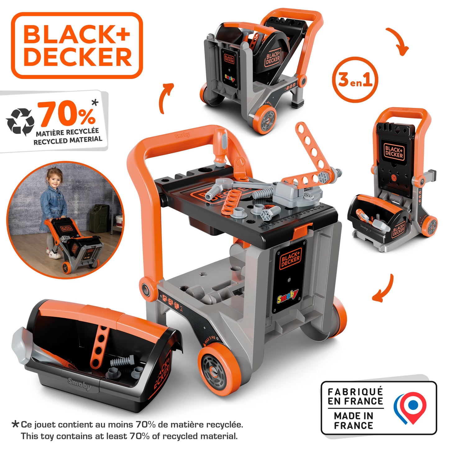 Smoby Black and Decker Bricolo Devil Workmate