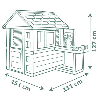 Smoby Life Nature Playhouse and Workshop for ages 2 Years+