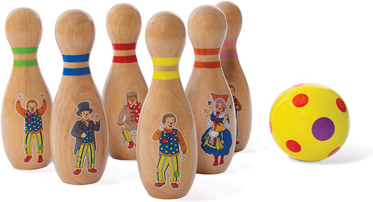 Mr Tumble wooden Skittles 13cm (open box)