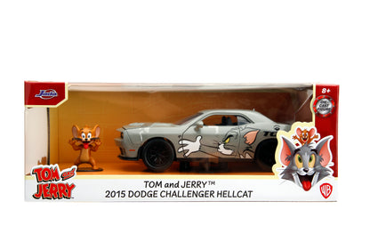 Tom & Jerry 2015 Dodge Challenger Hellcat 1:24 Scale Die Cast Vehicle with Jerry Figure