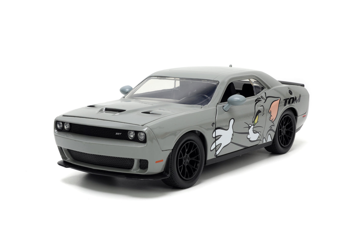 Tom & Jerry 2015 Dodge Challenger Hellcat 1:24 Scale Die Cast Vehicle with Jerry Figure