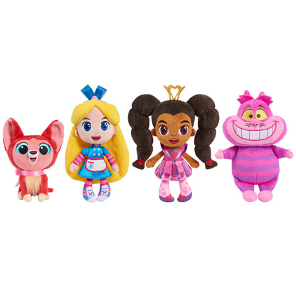 Disney Junior Alice's Wonderland Bakery Small Soft Toy Collection: Dinah (16cm), Alice (20cm), Princess Rosa (20cm), Cheshire Cat (20cm): 4 Pieces