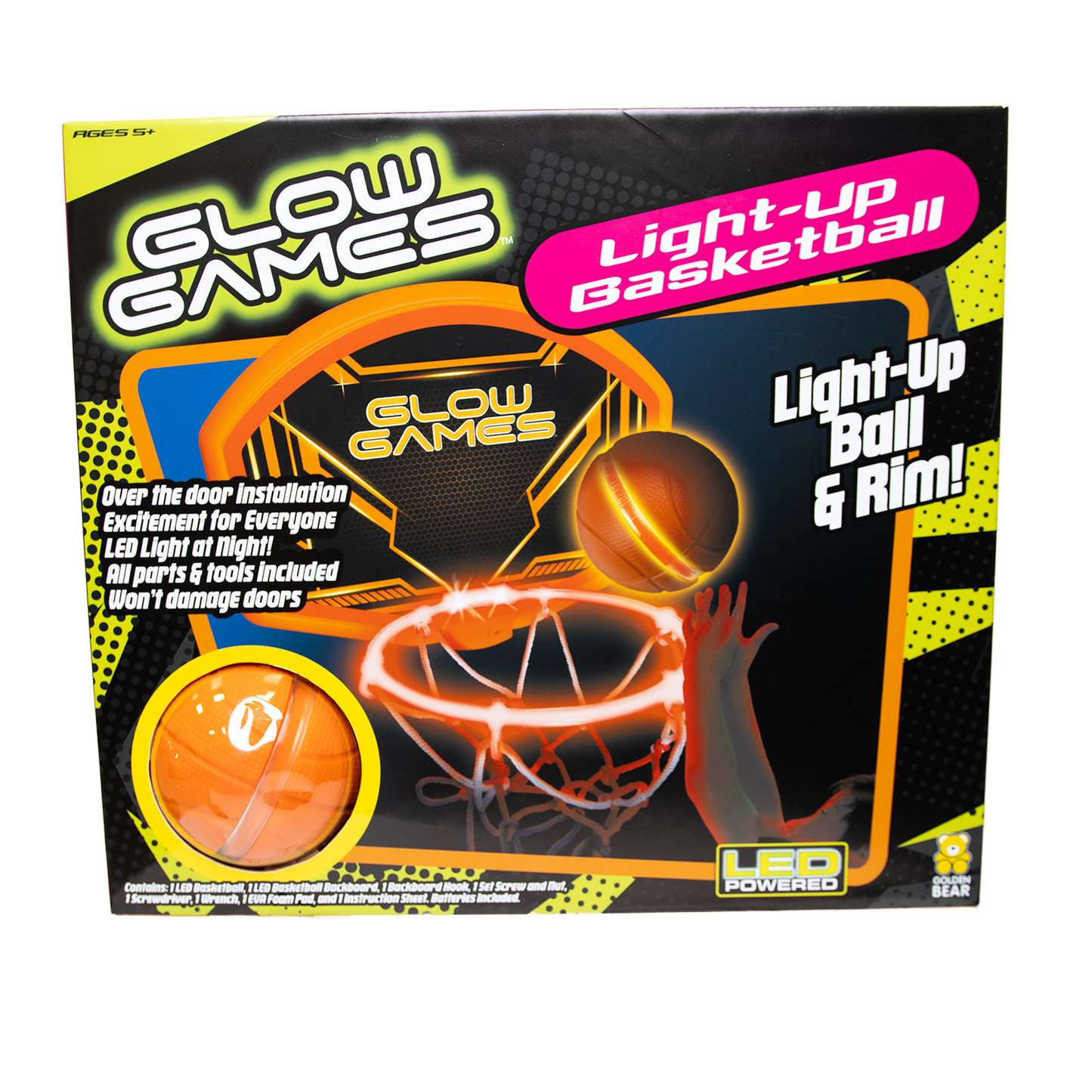 Glow Games 92603 Light-Up Basketball Set