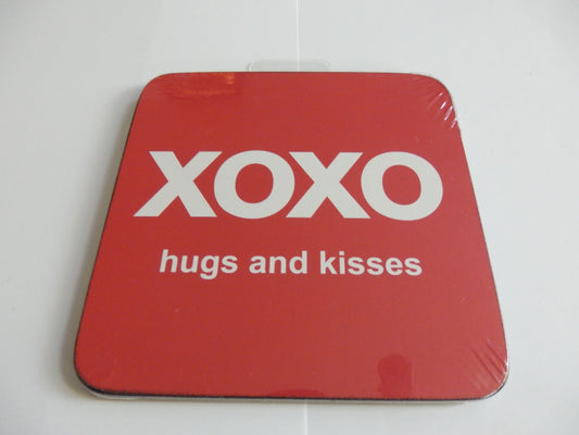 Hugs & Kisses Xoxo Text Coaster
