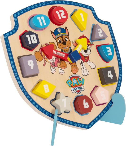 Paw Patrol Wooden Puzzle clock (Open/Tatty Box)