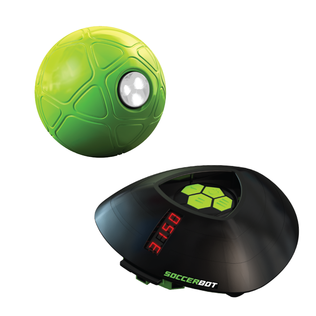 Smart Ball 1001CB Soccer Bot Indoor Football Trainer, Black, One Size