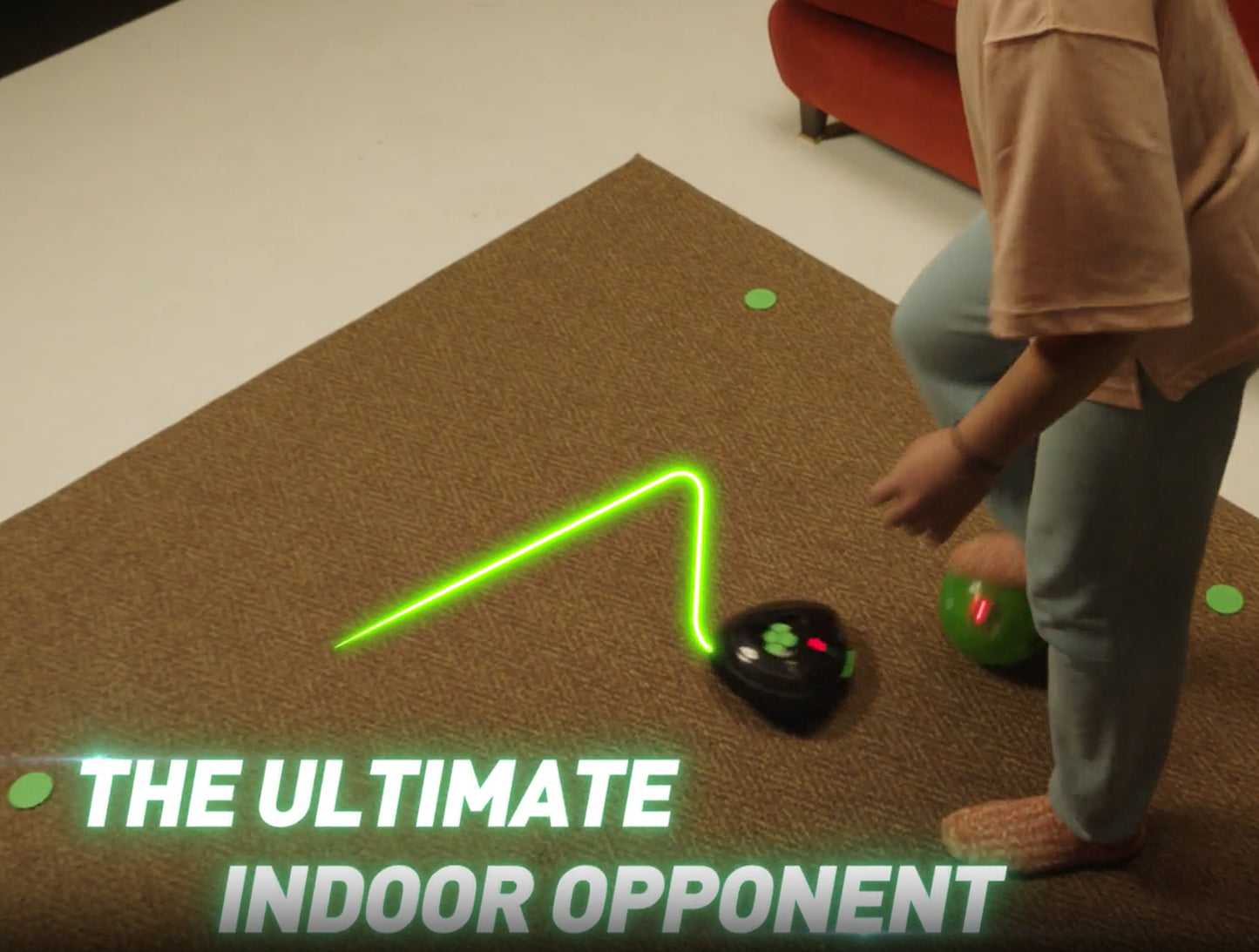 Smart Ball 1001CB Soccer Bot Indoor Football Trainer, Black, One Size