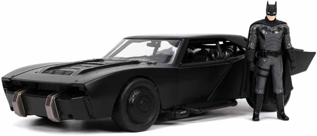 Jada 253215010 Batmobile Car Metal, Black/Gunmetal Grey (TATTY BOX)