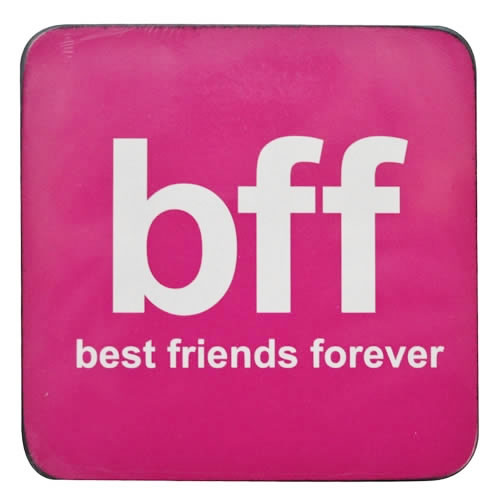 Best Friends Forever Bff Text Coaster